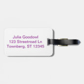 カラフルなフクロウパターン ラゲッジタグ (裏面横)