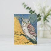 カラフルなフクロウ ポストカード (スタンド正面)