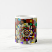 カラフルなフラクタルのスタイル コーヒーマグカップ (中央)