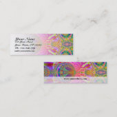 カラフルなフラクタルの細い名刺 スキニー名刺 (正面/裏面)