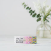 カラフルなフラクタルの細い名刺 スキニー名刺 (スタンド正面)