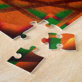 カラフルなフラクタルは|の反復的な曼荼羅を主演します ジグソーパズル (側面)