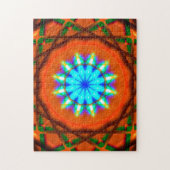 カラフルなフラクタルは|の反復的な曼荼羅を主演します ジグソーパズル (縦)