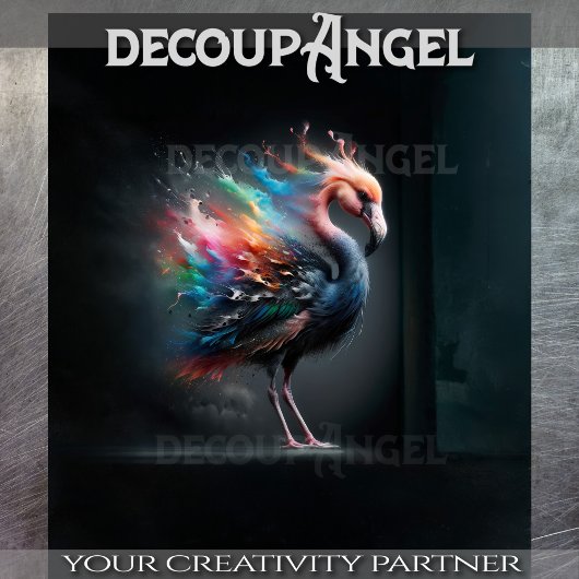 カラフルなフラミンゴ 薄葉紙