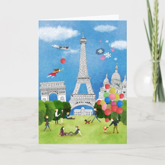 カラフルなフランス カード (正面)