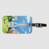 カラフルなフランス ラゲッジタグ (正面横)