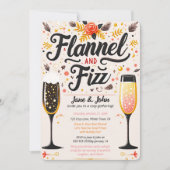 カラフルなフランネルとフィズバブルドリンクパーティー 招待状 (正面)