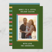 カラフルなフレームに大きなメッセージ シーズンカード (正面/裏面)