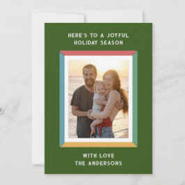 カラフルなフレームに大きなメッセージ シーズンカード