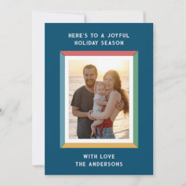 カラフルなフレームに大きなメッセージ シーズンカード