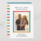 カラフルなフレームに大きなメッセージ シーズンカード (正面/裏面)