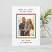 カラフルなフレームに大きなメッセージ シーズンカード (スタンド正面)