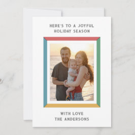 カラフルなフレームに大きなメッセージ シーズンカード