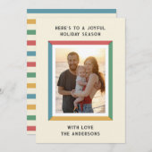 カラフルなフレームに大きなメッセージ シーズンカード (正面/裏面)