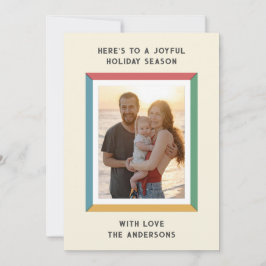 カラフルなフレームに大きなメッセージ シーズンカード