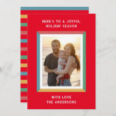 カラフルなフレームに大きなメッセージ シーズンカード (正面/裏面)