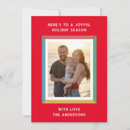 カラフルなフレームに大きなメッセージ シーズンカード