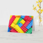 カラフルなブロック カード (黄色い花)