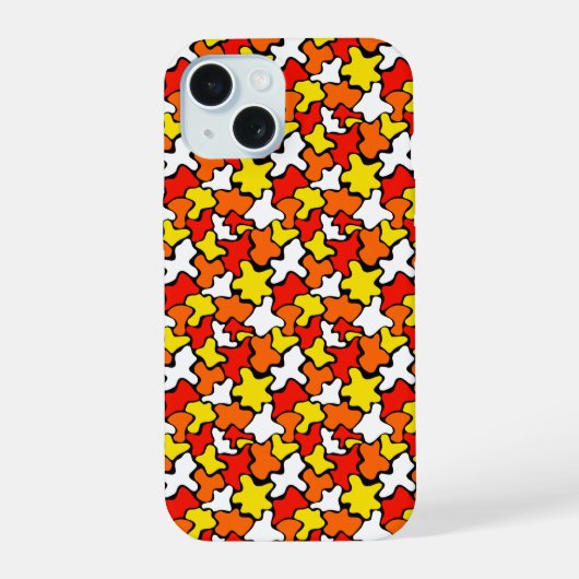 カラフルなブロブ オールオーバープリント iPhone 15 ケース (裏面)