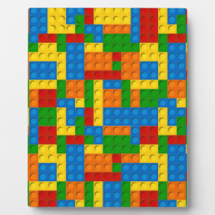 カラフルなプラスチックブロック フォトプラーク