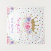 カラフルなプリンセス ロイヤルベイビーシャワー ガール タペストリー (正面(横))