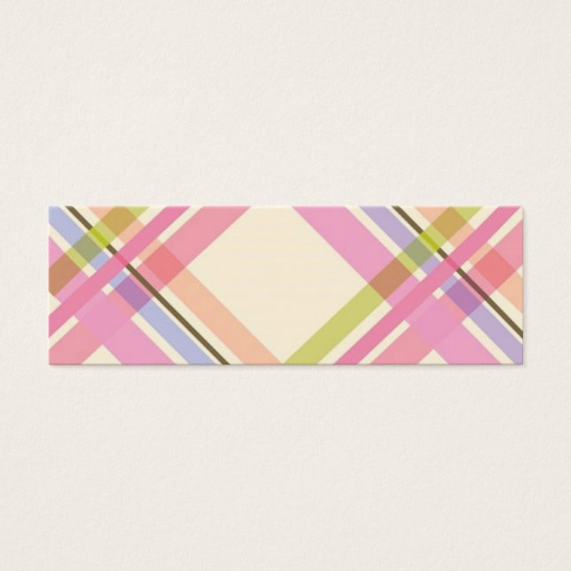 カラフルなプレイドプロファイルカード (正面)