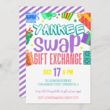 カラフルなプレゼント交換パーティー