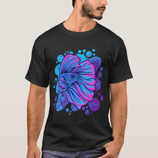 カラフルなベタ, 青紫のベタ, ベタ Tシャツ (正面)