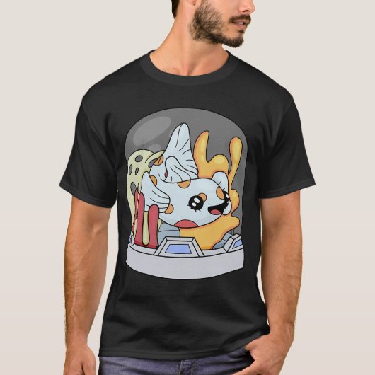 カラフルなベタ Tシャツ (正面)