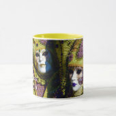 カラフルなベニス風のカップル マグカップ (中央)