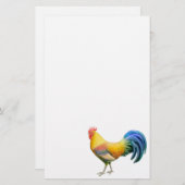 カラフルなベルギー人のArdennerのオンドリの文房具 便箋 (正面/裏面)