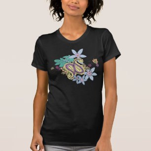 カラフルなペイズリーのワイシャツ Tシャツ