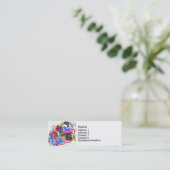 カラフルなペイズリーの形および円 スキニー名刺 (スタンド正面)