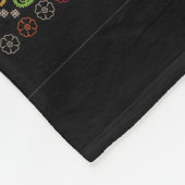 カラフルなペイズリー柄 フリースブランケット (角)