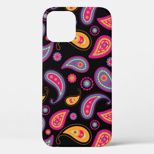 カラフルなペイズリー シームレス パターン Case-Mate iPhoneケース (裏面)
