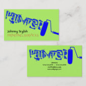 カラフルなペインターのペンキの仕事サービスカバー 名刺 (正面/裏面)