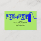 カラフルなペインターのペンキの仕事サービスカバー 名刺 (裏面)