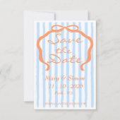 カラフルなペイントのウェディング セーブザデート (正面)