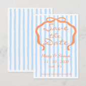 カラフルなペイントのウェディング セーブザデート (正面/裏面)