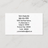 カラフルなペイントのデザイン 名刺 (裏面)