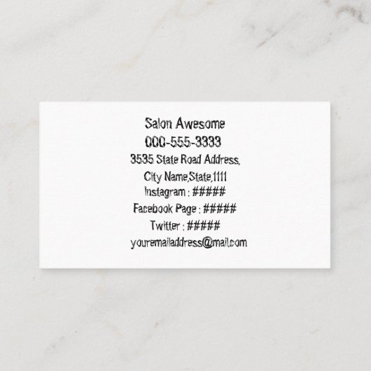 カラフルなペイントのデザイン 名刺 (裏面)