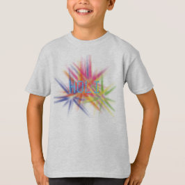 カラフルなペイントスプラッシュ モダンHoli Hai Tシャツ
