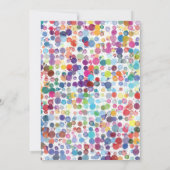 カラフルなペイントドット　ティーンの誕生日パーティー招待状 招待状 (裏面)
