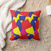 カラフルなペイントブラシ抽象アート クッション (ブランケット)