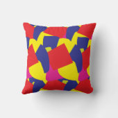 カラフルなペイントブラシ抽象アート クッション (裏面)