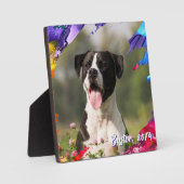 カラフルなペイント ブラシ ストローク フォト フレーム プレート (正面)