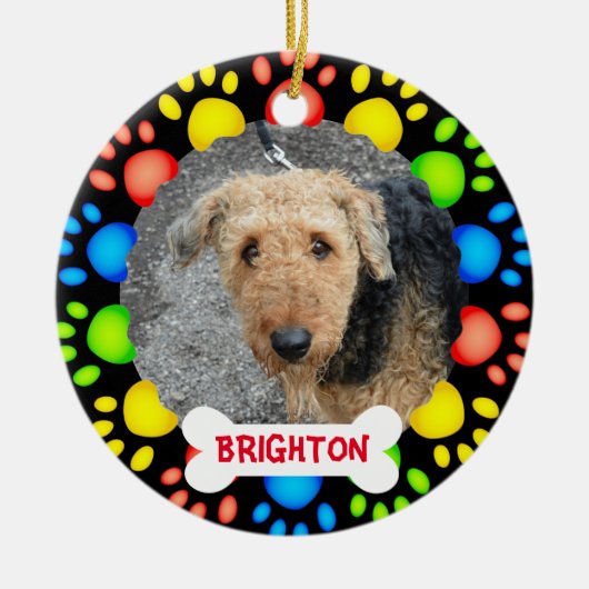 カラフルなペットの木のオーナメント セラミックオーナメント (正面)