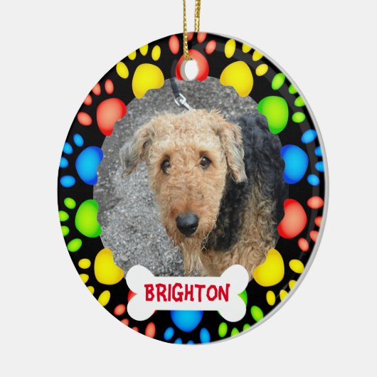 カラフルなペットの木のオーナメント セラミックオーナメント (左)