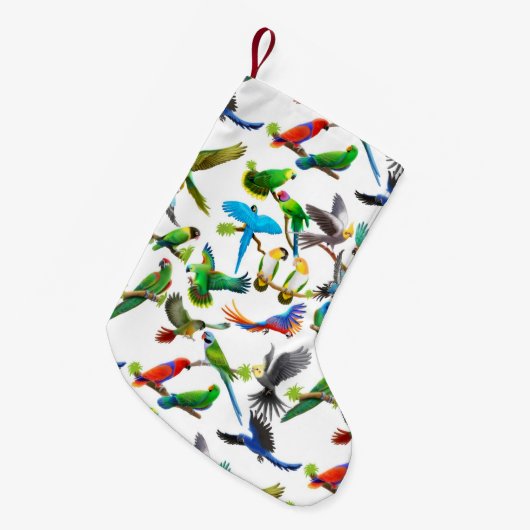 カラフルなペットはクリスマスのストッキングをオウム返しします スモールクリスマスストッキング (正面 (吊り時))