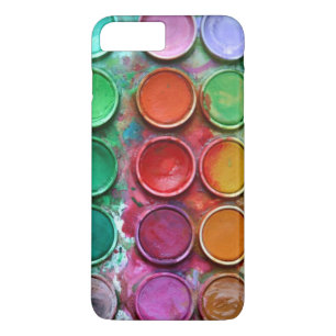 カラフルなペンキの絵の具箱のパレットパターン iPhone 8 PLUS/7 PLUSケース